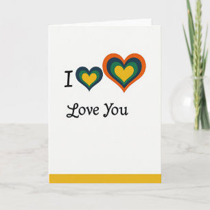 Tarjeta de corazón en capas 'Te Amo'