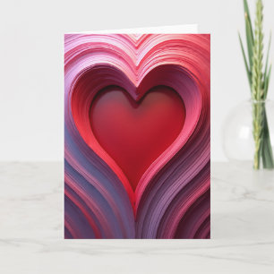 Tarjeta de Corazón Encapado Romántico