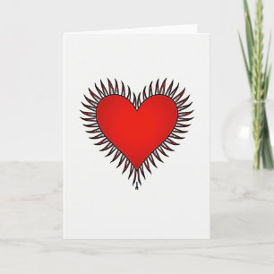 Tarjeta de corazón espinoso minimalista