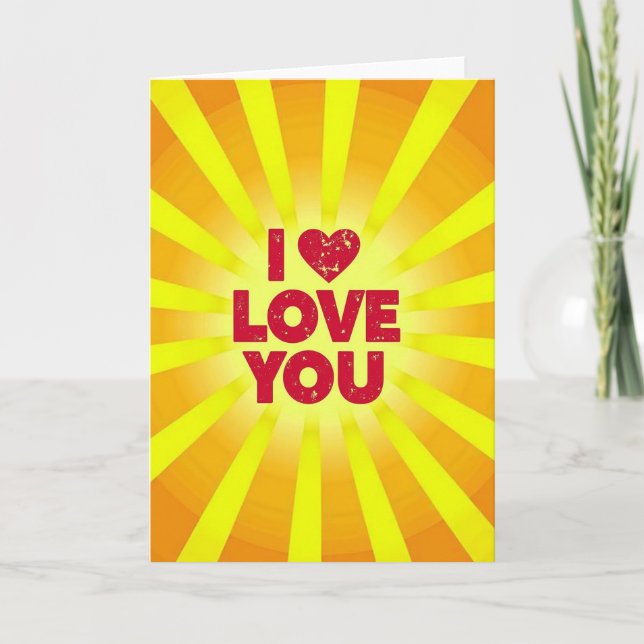 Tarjeta de Corazón Explosión de Amor (Anverso)