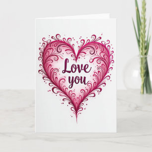 Tarjeta de Corazón Florece Amor