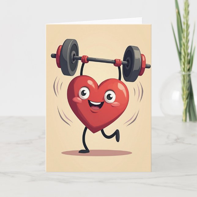 Tarjeta de Corazón Fuerte y Alegre (Anverso)