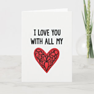 Tarjeta de Corazón Giratorio 'Te Amo Con Todo Mi C