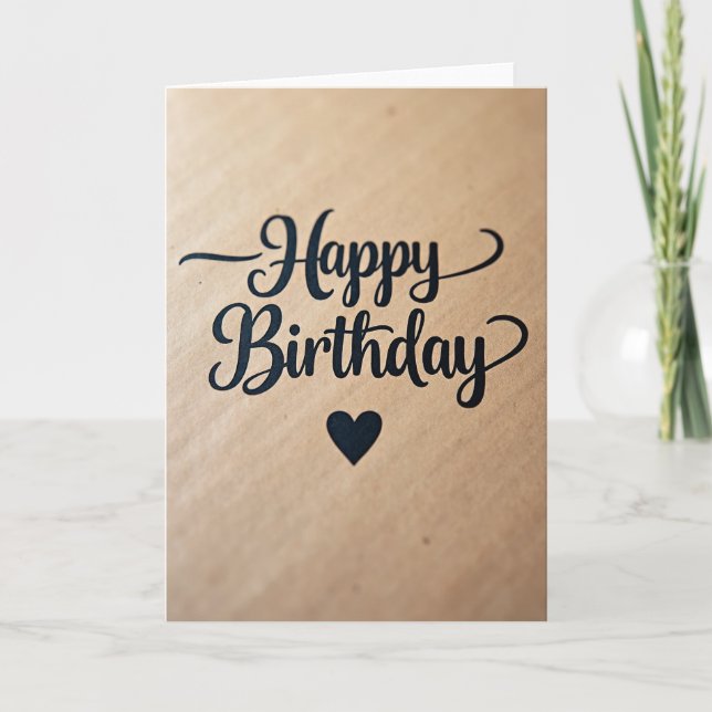 Tarjeta de Corazón Guion Afectuoso (Anverso)
