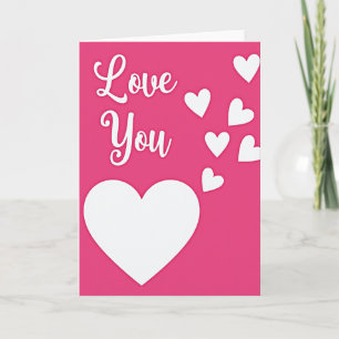 Tarjeta de Corazón Magenta Te Amo
