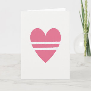 Tarjeta de corazón minimalista con líneas