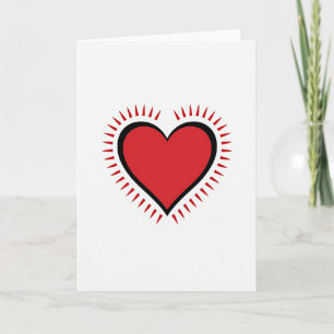 Tarjeta de corazón minimalista con púas