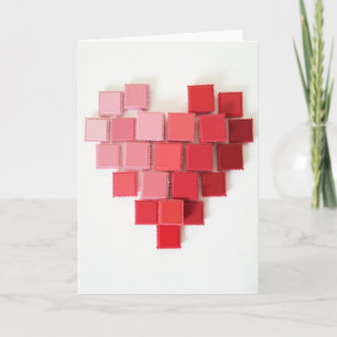 Tarjeta de Corazón Minimalista con Sello