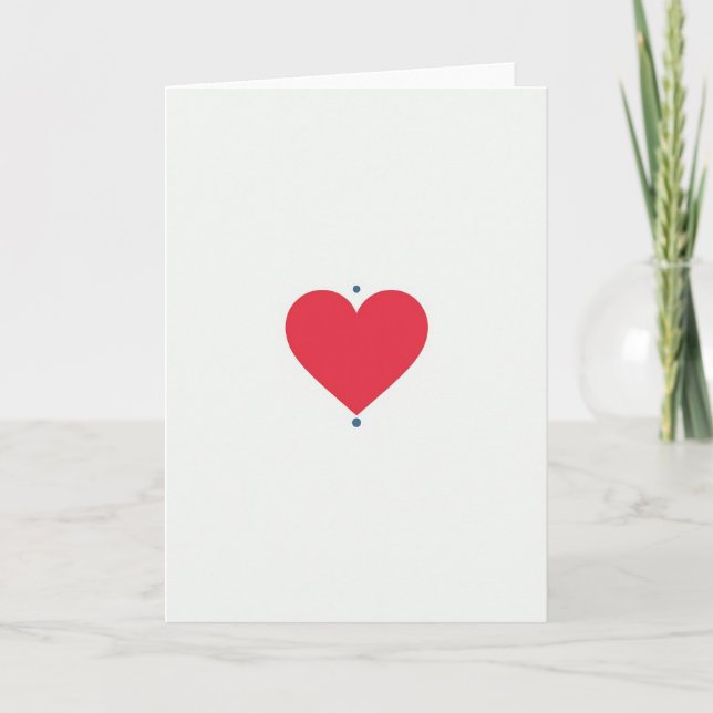 Tarjeta de corazón minimalista simple (Anverso)