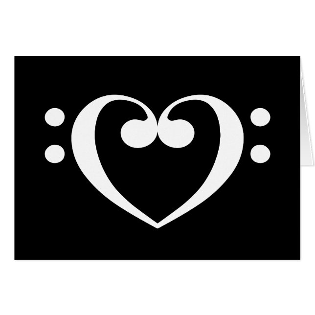 Tarjeta de corazón musical (Anverso (Horizontal))