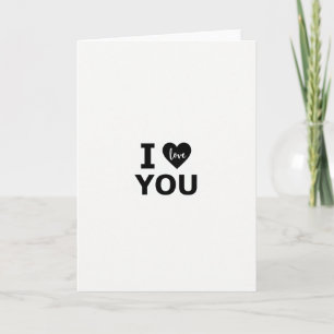 Tarjeta de Corazón Negro 'Te Amo'