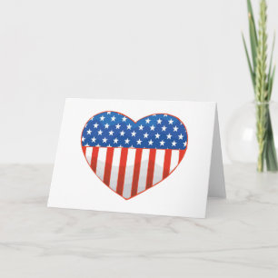 Tarjeta de corazón patriótico
