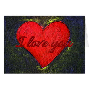 Tarjeta de corazón pintada