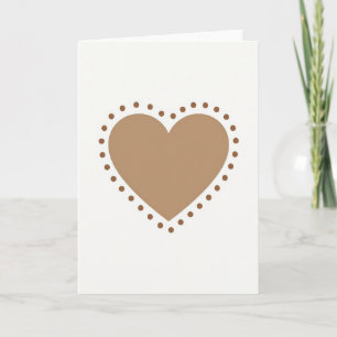 Tarjeta de corazón punteado minimalista