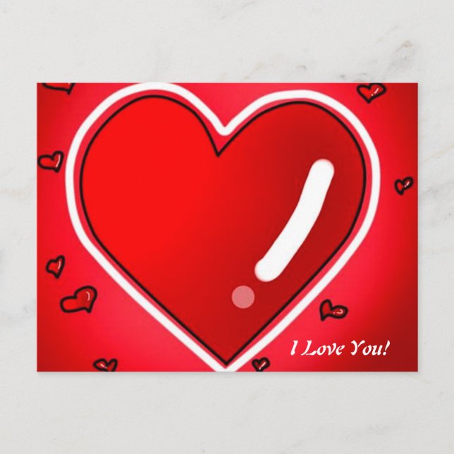 Tarjeta de corazón que te amo (Anverso)
