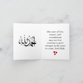 Tarjeta de corazón rojo al aniversario del persona