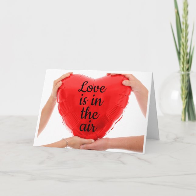 Tarjeta de corazón rojo el día de San Valentín (Anverso)