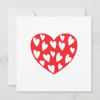 Tarjeta de corazón rojo grande