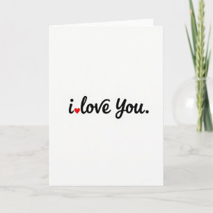 Tarjeta de Corazón Rojo Te Amo