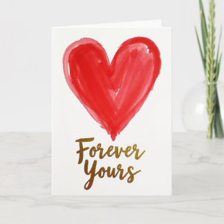 Tarjeta de Corazón Romántico para Siempre