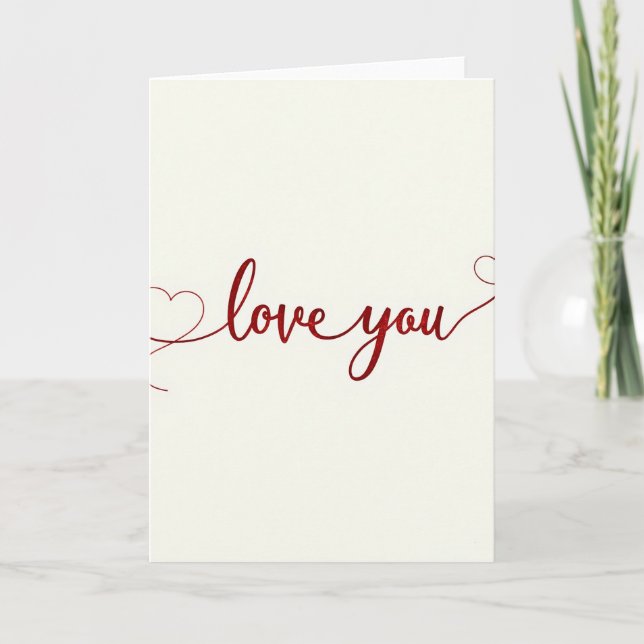 Tarjeta de Corazón Romántico Te Amo (Anverso)