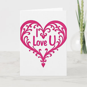 Tarjeta de corazón Romántico Te Amo