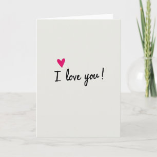 Tarjeta de Corazón Rosa Te Amo