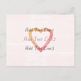 Tarjeta de corazón rosado Personalizado lindo