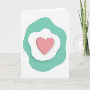 Tarjeta de Corazón Sencillo en Capas