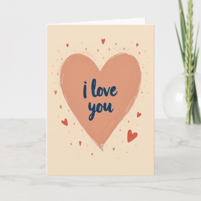 Tarjeta de Corazón Sentimental (Anverso)