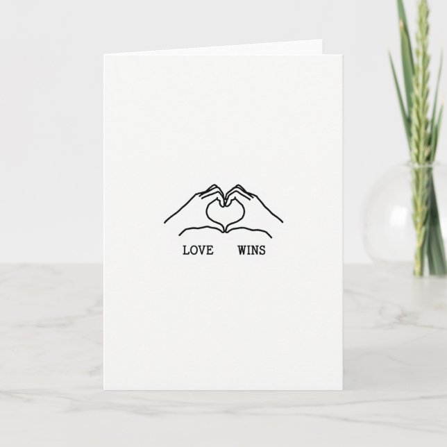 Tarjeta de corazón simple gana (Anverso)