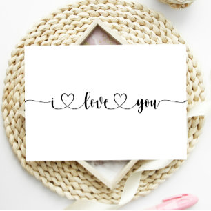 Tarjeta de corazón simple moderno te amo