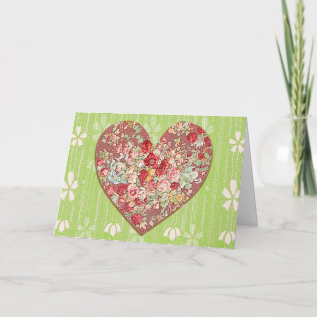 Tarjeta de Corazón Simple Te Amo (Anverso)