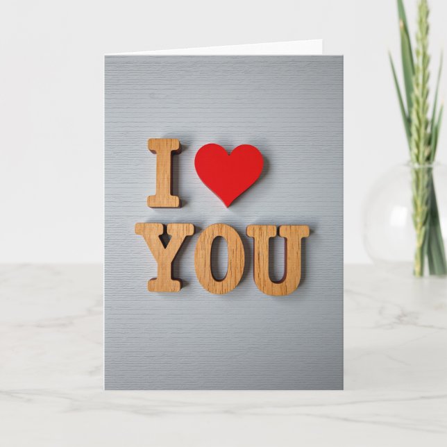 Tarjeta de Corazón Sincero 'Te Amo' (Anverso)