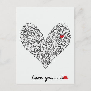 Tarjeta de corazón, tarjeta de El día de San Valen
