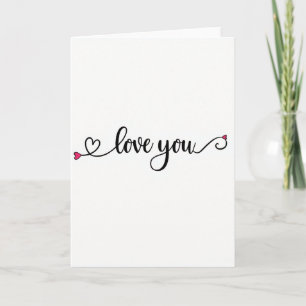 Tarjeta de Corazón Te Ama Rosa