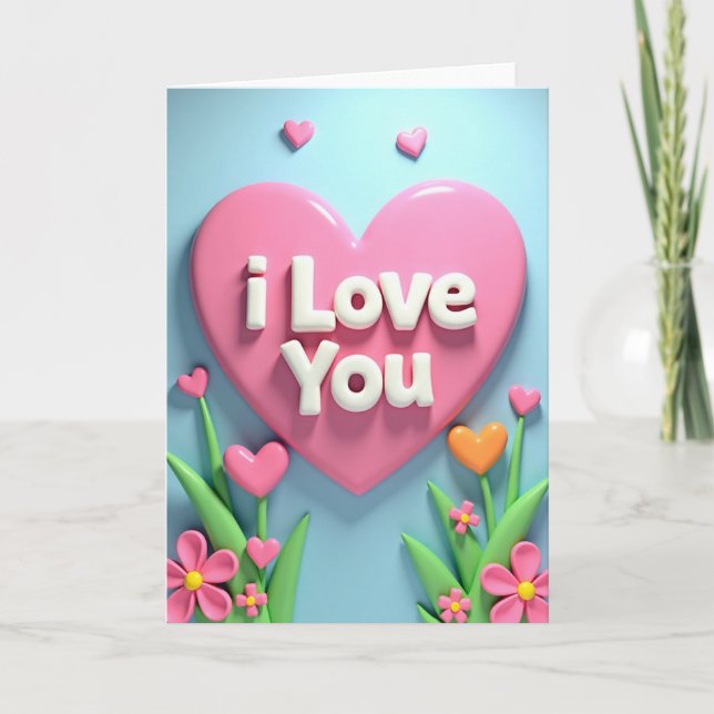 Tarjeta de Corazón Te Amo (Anverso)