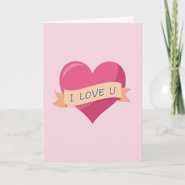 Tarjeta de corazón Te Amo (Anverso)