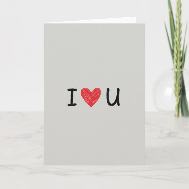 Tarjeta de Corazón Te Amo (Anverso)