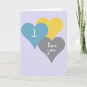 Tarjeta de Corazón Te Amo Lavanda