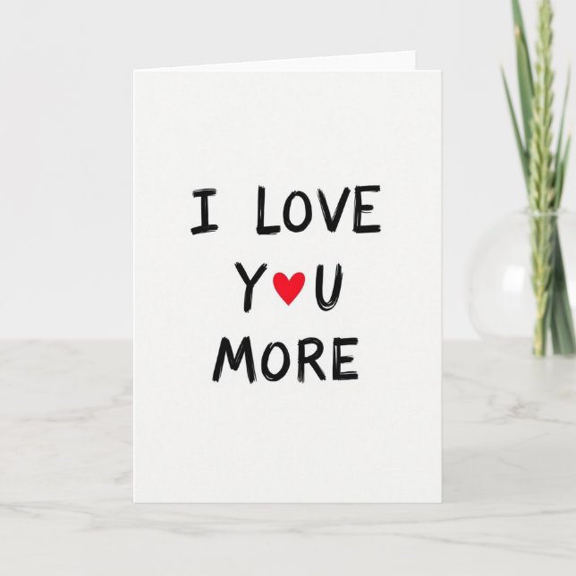 Tarjeta de Corazón Te Amo Más (Anverso)