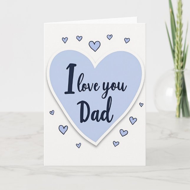 Tarjeta de Corazón Te Amo Papá (Anverso)