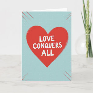Tarjeta de Corazón Todo lo Conquista el Amor
