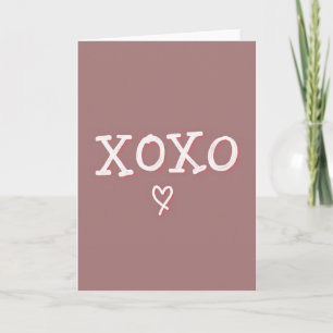 Tarjeta de corazón Xoxo simple