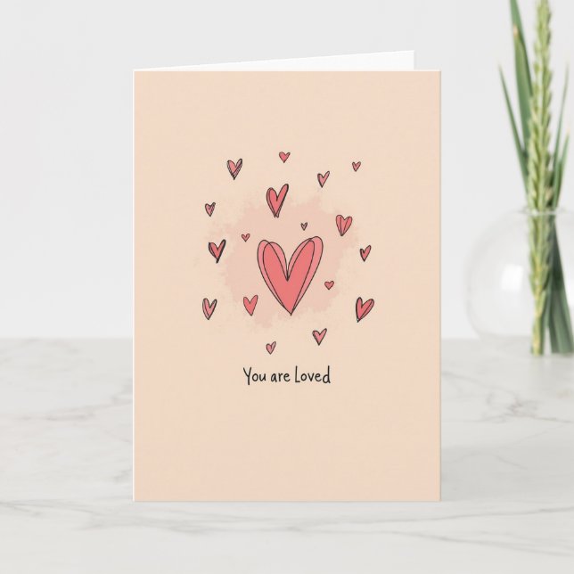 Tarjeta de Corazones Amados (Anverso)