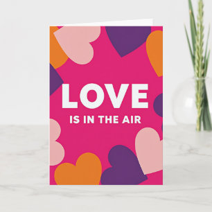Tarjeta de Corazones Amor en el Aire