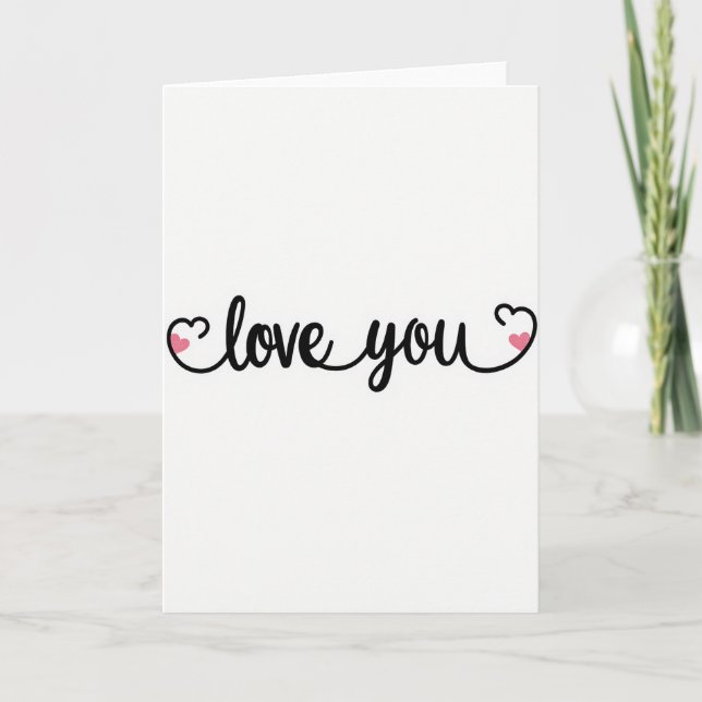 Tarjeta de Corazones Brillantes de Amor (Anverso)