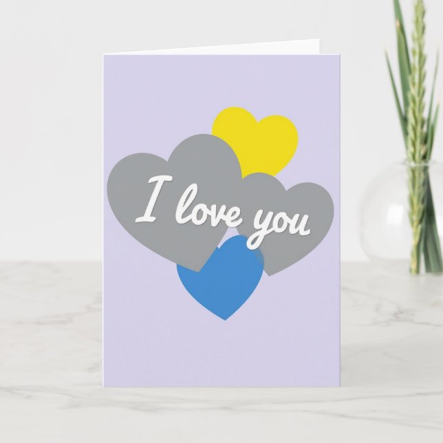 Tarjeta de Corazones Coloridos 'Te Amo' (Anverso)