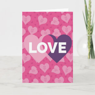 Tarjeta de Corazones con Huellas de Amor
