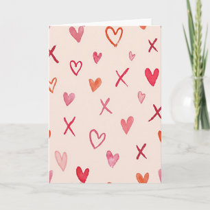 Tarjeta de Corazones de Amor al Agua Xoxo